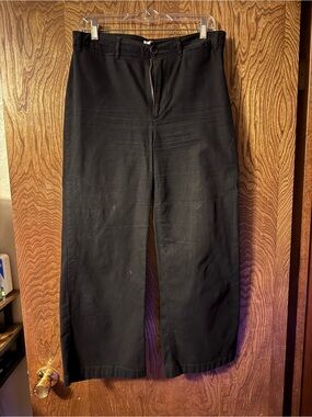 Old Navy Black Cropped Wide-Leg Pants